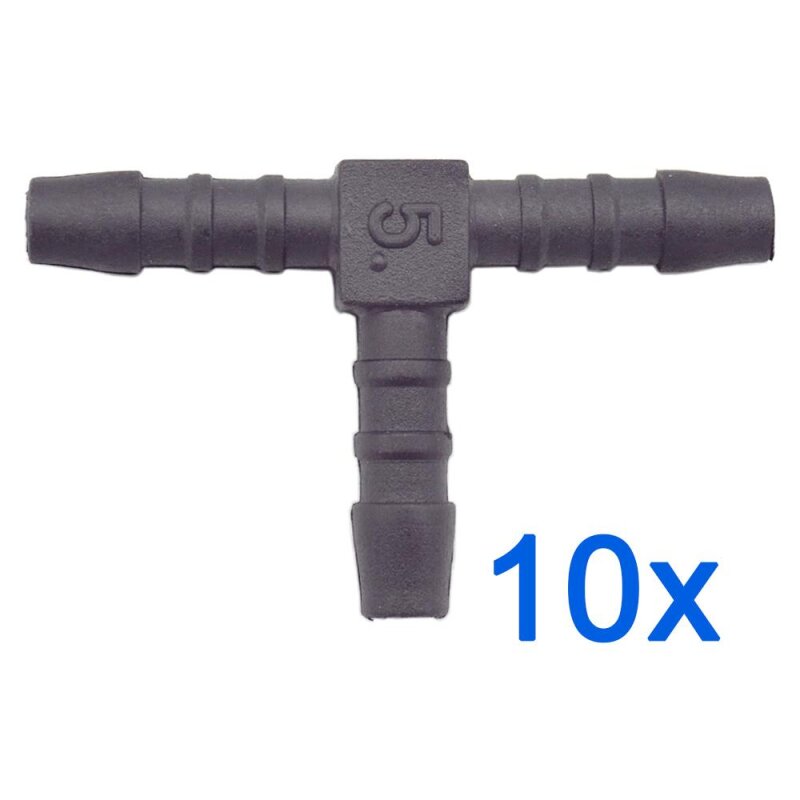 10 x YOU.S Original Schlauchverbinder Zwischenstück RGV Ø 5x5x5 mm - T-Stück