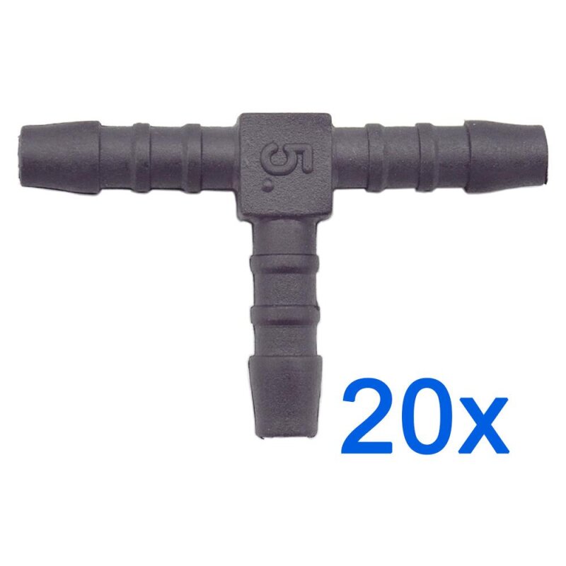 20 x YOU.S Original Schlauchverbinder Zwischenstück RGV Ø 5x5x5 mm - T-Stück