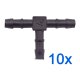 10 x YOU.S Original Schlauchverbinder Zwischenstück RGV Ø 4x4x4 mm - T-Stück