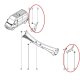 YOU.S Original Windlauf Windabweiser Halter + Clips Set Links und Rechts kompatibel mit Nissan NV400 kompatibel mit Opel Movano B kompatibel mit Renault Master III - 658330001R