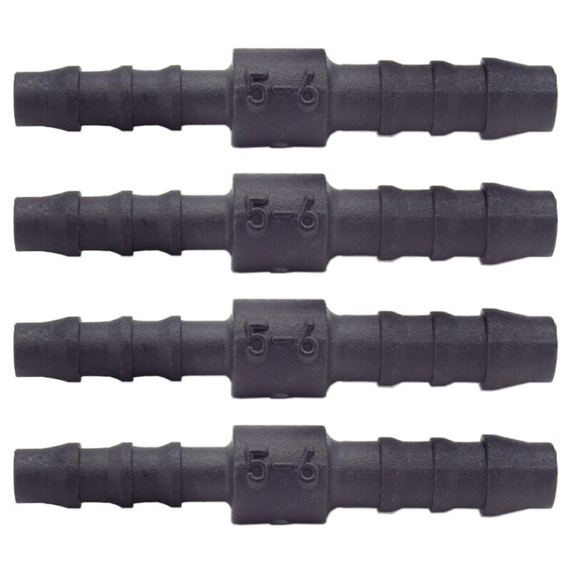 4 x YOU.S Original Schlauchverbinder Zwischenstück RGV Ø 6mm 5mm - Gerade Form - Reduzierer