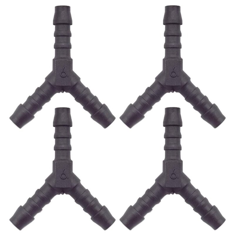 4 x YOU.S Original Schlauchverbinder Zwischenstück RGV Ø 6x6x6 mm - Y Form