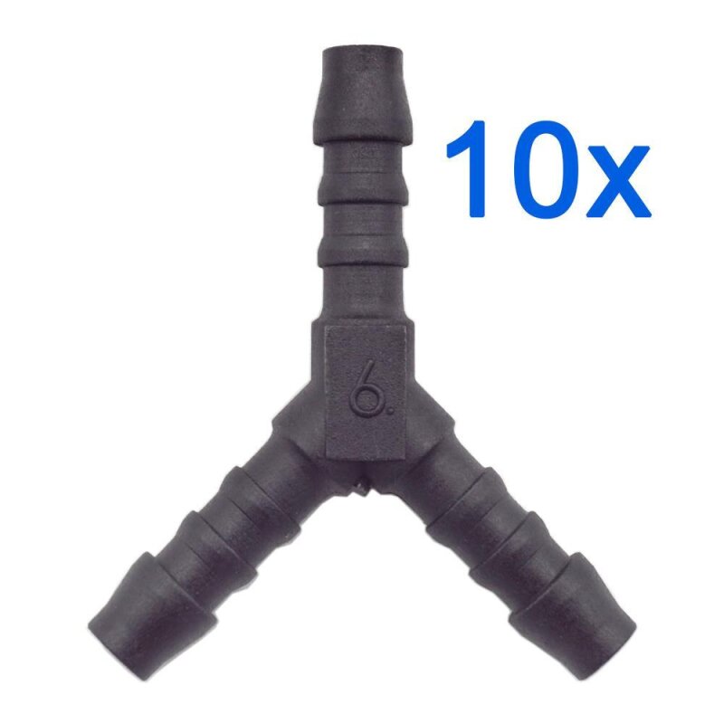 20 x YOU.S Original Schlauchverbinder Zwischenstück RGV Ø 6x6x6 mm - Y Form
