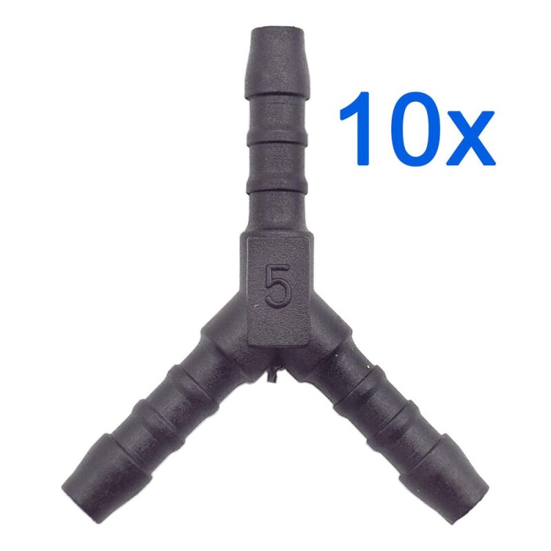 10 x YOU.S Original Schlauchverbinder Zwischenstück RGV Ø 5x5x5 mm - Y Form