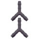 2 x YOU.S Original Schlauchverbinder Zwischenstück RGV Ø 4x4x4 mm - Y Form