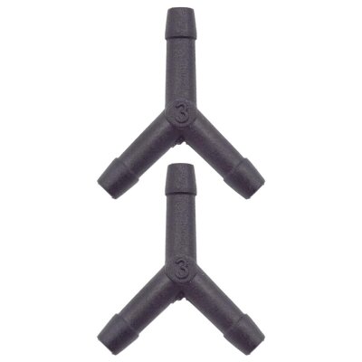 2 x YOU.S Original Schlauchverbindungsstück Verteilerstück Ø 3x3x3 mm - Y Form