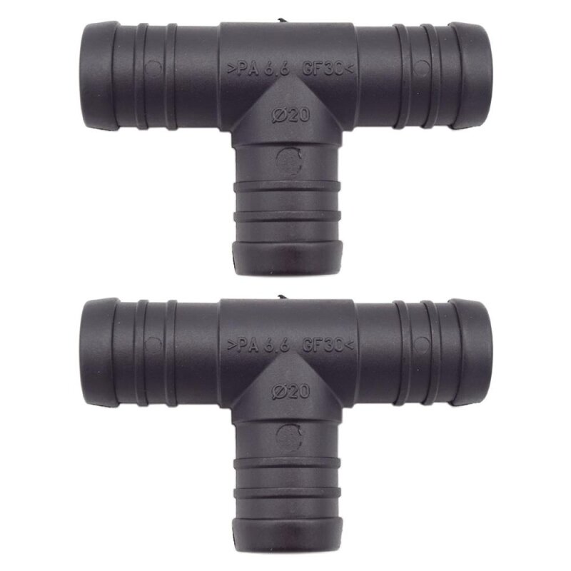2 x YOU.S Original Schlauchverbinder Zwischenstück RGV Ø 20x20x20 mm - T-Stück