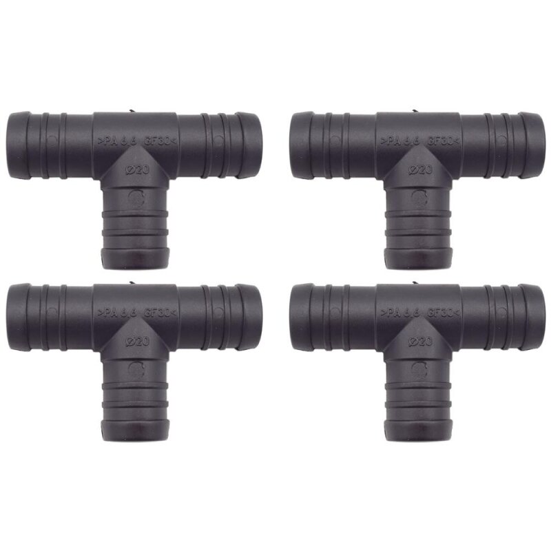 4 x YOU.S Original Schlauchverbinder Zwischenstück RGV Ø 20x20x20 mm - T-Stück