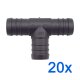 20 x YOU.S Original Schlauchverbinder Zwischenstück RGV Ø 20x20x20 mm - T-Stück