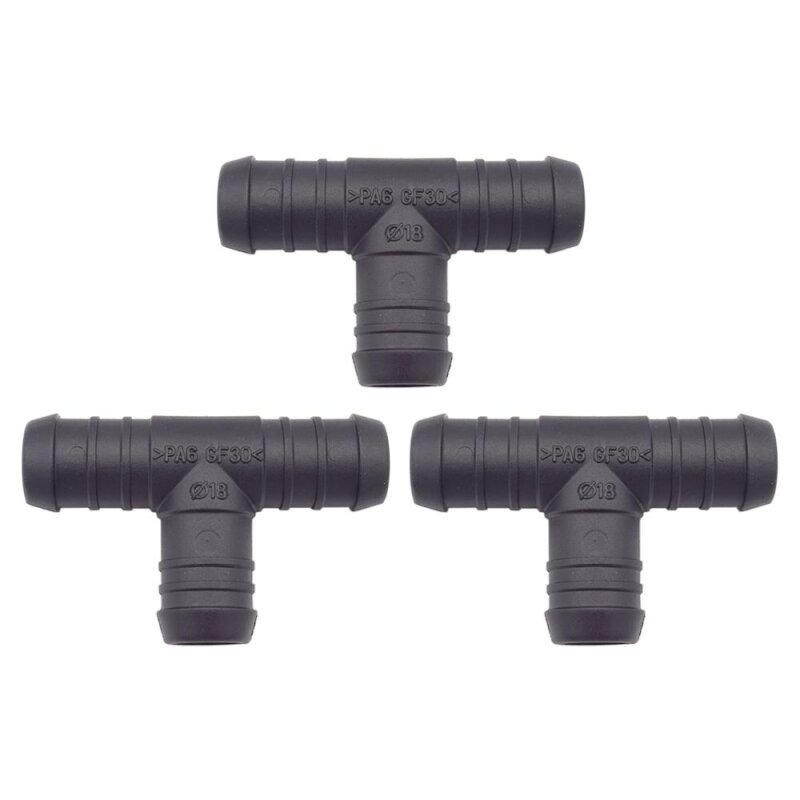 3 x YOU.S Original Schlauchverbinder Zwischenstück RGV Ø 18x18x18 mm - T-Stück