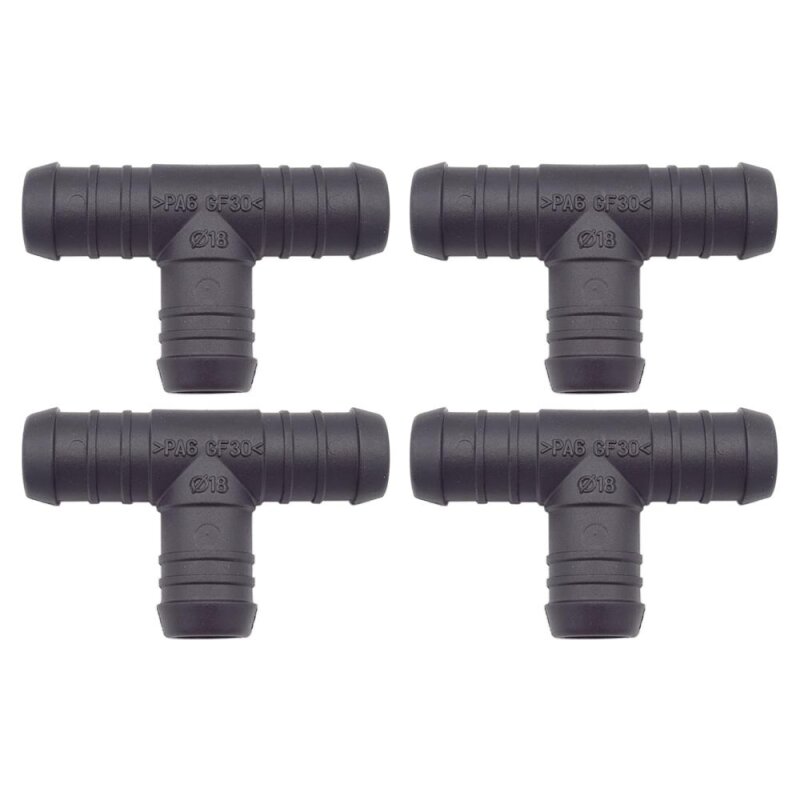 4 x YOU.S Original Schlauchverbinder Zwischenstück RGV Ø 18x18x18 mm - T-Stück