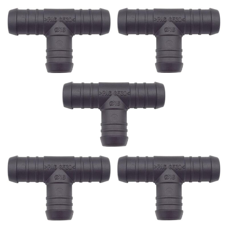 5 x YOU.S Original Schlauchverbinder Zwischenstück RGV Ø 18x18x18 mm - T-Stück